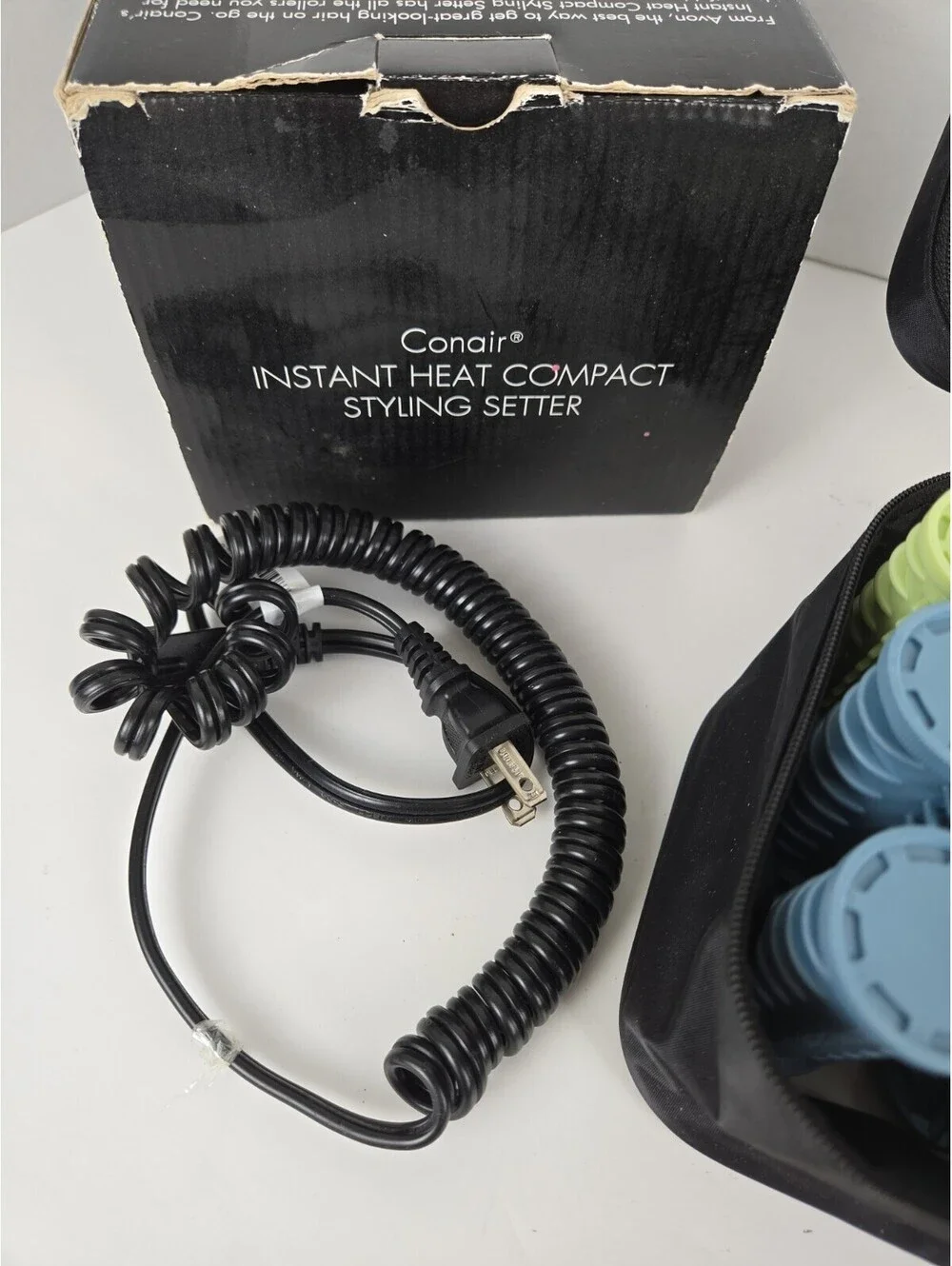 Conair Instant Heat Compact Styling Setter 12 Multi-sized Rollers Travel Works